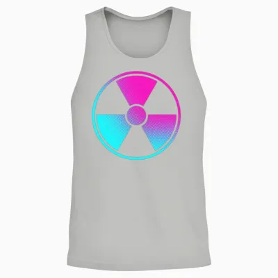 Funny Design Radioactive Unisex Tank Top - Ash
