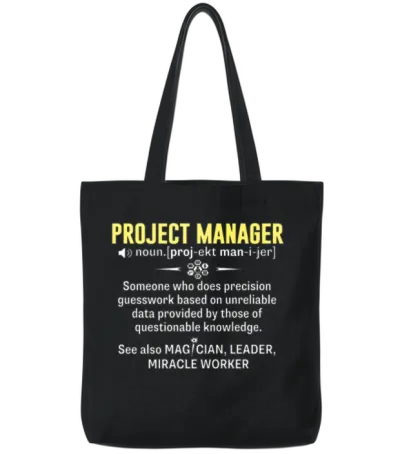 Project Manager Shirt - Being a Project Manager Is Tote Bags - Black