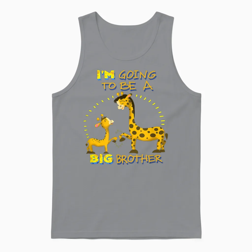 Brother Giraffes Funny Unisex Tank Top in Sport Grey