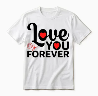 Love You Forever Gif for Her Unisex T-Shirt - White