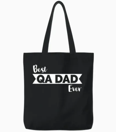 Qa Engineer Dad, Best Qa Dad Ever, Iso 9001 Tote Bags - Black