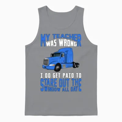 Truck Funny Driver Drive by Trucker Truckers Gift Unisex Tank Top - Sport Grey