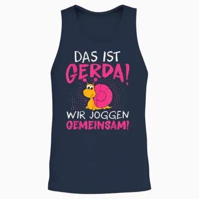 Schnecke Sport Laufen - Das Ist Gerda Wir Joggen Gemeinsam Unisex Tank Top - Navy