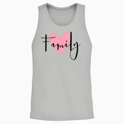 Family Heart Love Gift Idea Unisex Tank Top - Ash