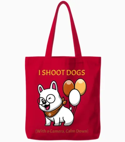 I Shoot Dogs — Dog Photographer Tote Bags - Red