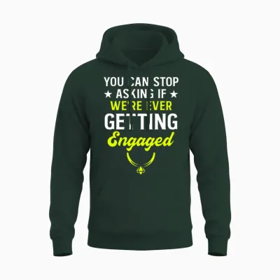 Funny Engagement Design Save the Date 0 Unisex Hoodie - Forest