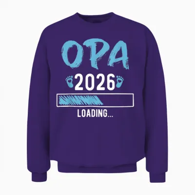 Herren Ich Werde Opa 2026 Loading Grandpa 2026 Unisex Sweatshirt - Purple