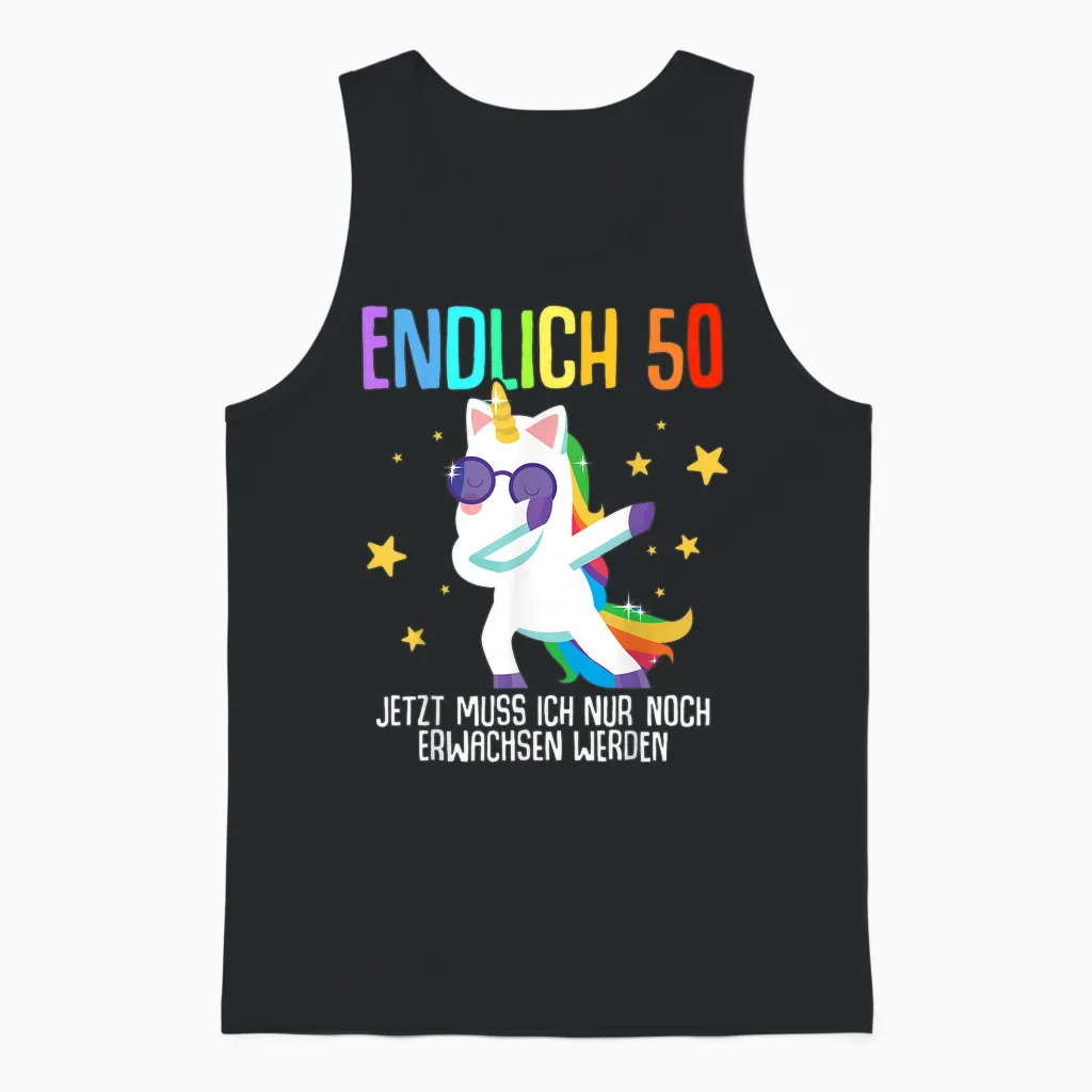 50. Geburtstag Mann Frau 50 Jahre 1976 Deko Lustig Geschenk Unisex Tank Top in Black