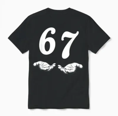 Six Seven 6 7 Meme Unisex T-Shirt - Black