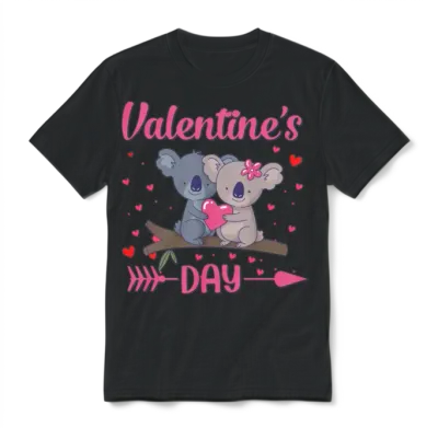 Valentine's Day Unisex T-Shirt - Black