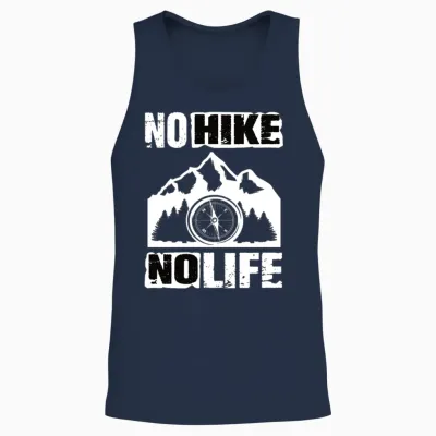 Hiking No Hike No Life Hiker Unisex Tank Top - Navy