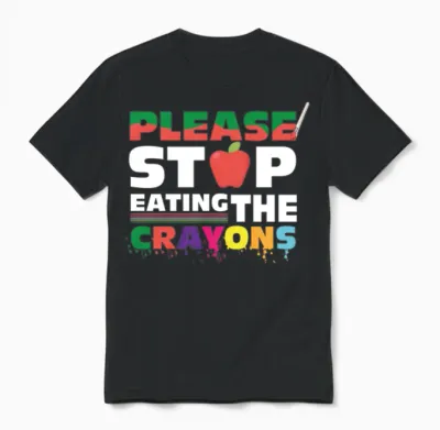 Funny Teacher Design Unisex T-Shirt - Black