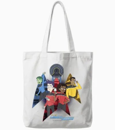 Star Trek: Lower Decks Delta Badge Group Tote Bags - White