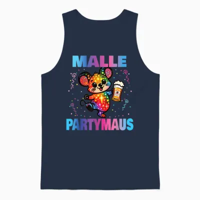 Malle Party Gruppenshirt Mallorca Outfit Damen Herren Party Unisex Tank Top - Navy