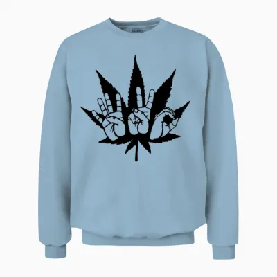 Kiffer T-Shirt 420 Cannabis Unisex Sweatshirt - Light Blue