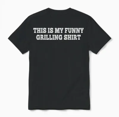 This Is My Funny Grilling Shirt - Funny Barbecue Unisex T-Shirt - Black