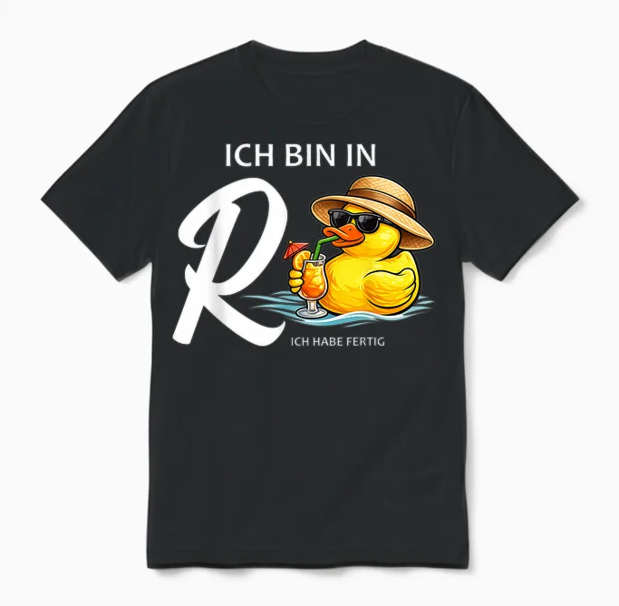 Rentner Ente Ich Habe Fertig Ruhestand Rentnerin Unisex T-Shirt in Black