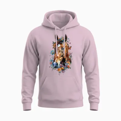 Quarter Horse Unisex Hoodie - Light Pink