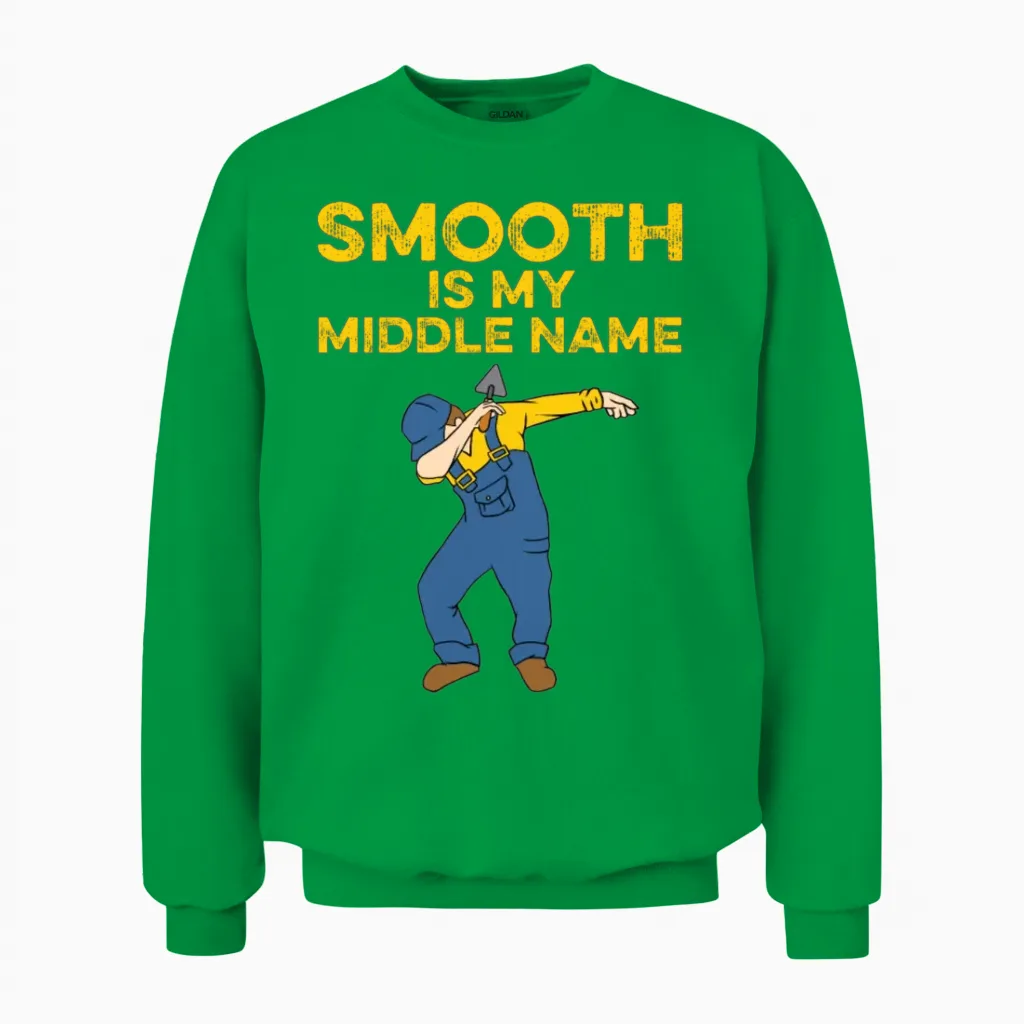 Funny Concrete Finisher Art Men Dad Cool Cement Unisex Sweatshirt in Irish Green