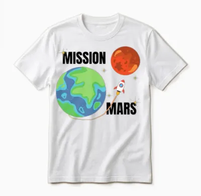 Mission Mars Unisex T-Shirt - White