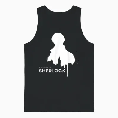 Ich Glaube an Sherlock Unisex Tank Top - Black