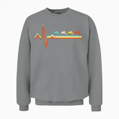 Dolphin Retro Unisex Sweatshirt - Sport Grey