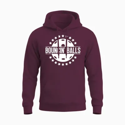 Bouncin' Balls - Funny Pickleball Unisex Hoodie - Maroon