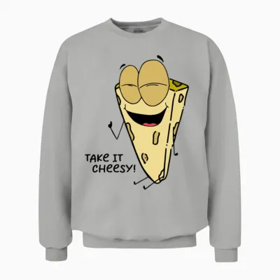 Funny Cheese Shirt Funny Picture Unisex Sweatshirt - Ash