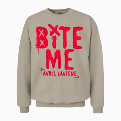 Offizielles Avril Lavigne Red Bite Me Unisex Sweatshirt - Sand