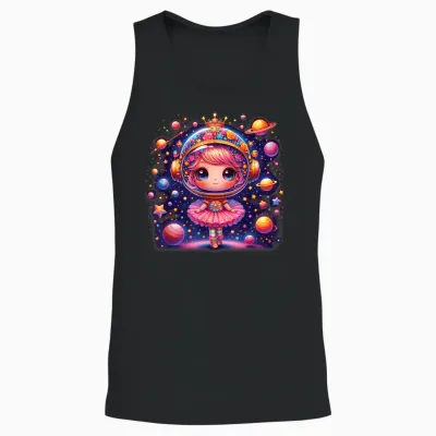 Ballerine Astronaute Danseur Danse Astronomie Unisex Tank Top - Black