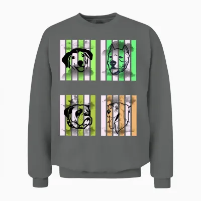Dogs Dog Design for Dog Lover Unisex Sweatshirt - Graphite Heather