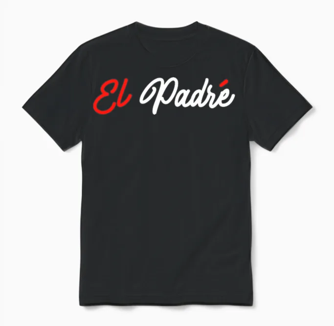 Homme El Padre Papa Humour Fête Des Pères Famille Homme Cadeau T-Shirt Haut De Gamme Unisex T-Shirt in Black