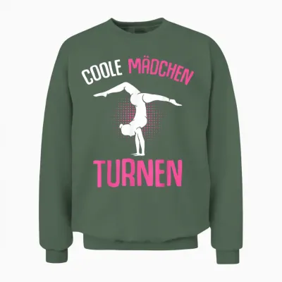 Cool Girls' Gymnastics Children's Unisex Sweatshirt - Military Green