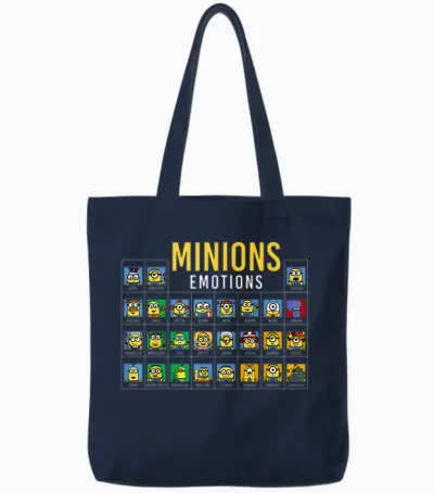 Despicable Me Minions Periodic Table of Minions Graphic Tote Bags - Navy