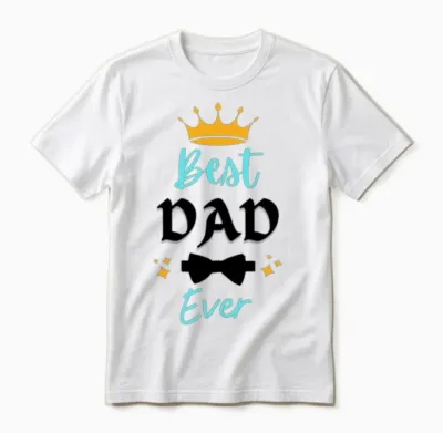 Crowned Best Dad Ever Gift 2025 Unisex T-Shirt - White