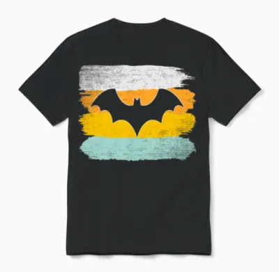 Bat Retro Unisex T-Shirt - Black