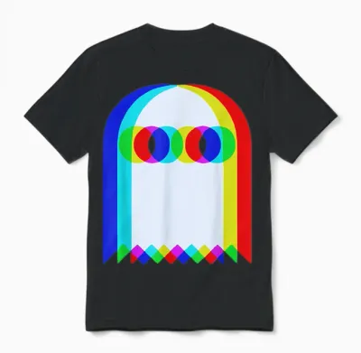 Ghost Trippy Vaporwave Halloween Techno Rave Edm Dj Music Unisex T-Shirt - Black