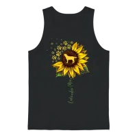 Labrador Mom Sunflower Labrador Retriever Dog Mom Unisex Tank Top - Black – 1