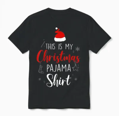 Funny Christmas Pj Pajama Men Women Pjs for Family Unisex T-Shirt - Black