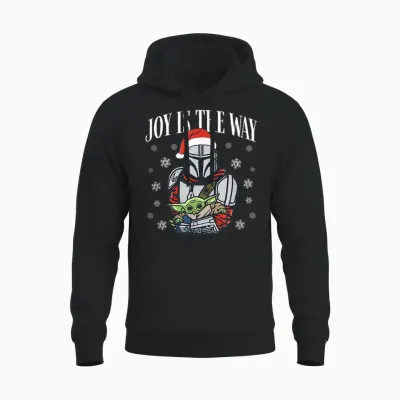 Star Wars: the Mandalorian Christmas Joy Is the Way Unisex Hoodie - Black