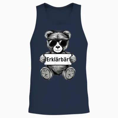 Erklärbär Lehrer Geschenk Abschiedsgeschenk Lehrerin Lustig Unisex Tank Top - Navy