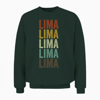 Lima Peru Retro Vintage Unisex Sweatshirt - Forest