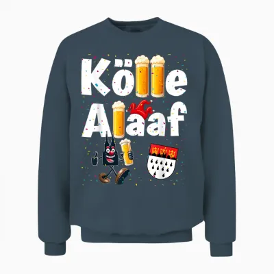 Kölle Alaaf Cologne Carnival Cathedral Beer Confetti Costume Unisex Sweatshirt - Dark Heather