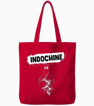 The Kiss of Indochina Passion Love Music Man Woman T-Shirt, Black, S Tote Bags - Red