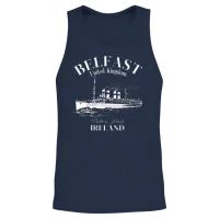 Belfast Northern Ireland Unisex Tank Top - Navy – 2