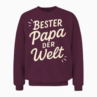 Bester Der Welt Geschenkidee Vatertag Papa Männer Spruch Unisex Sweatshirt - Maroon