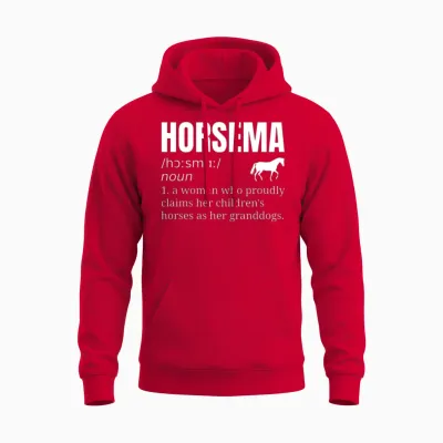 Horse Grandma Definition Unisex Hoodie - Red