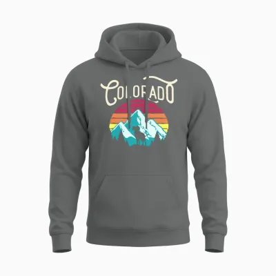 Retro Colorado Unisex Hoodie - Graphite Heather
