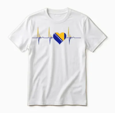 Bosnien Und Herzegowina Flagge Bosnische Wurzeln Unisex T-Shirt - White