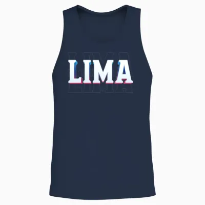 Retro - Lima Unisex Tank Top - Navy